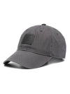 Leather Face Patch Ball Cap Grey - ACNE STUDIOS - BALAAN 1