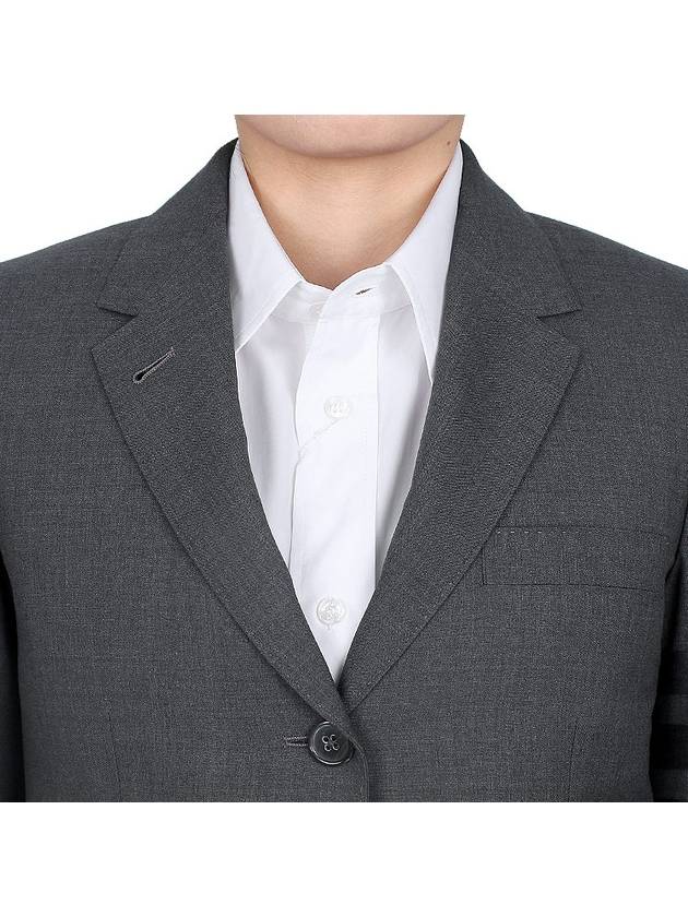 4 Bar Wool Jacket Grey - THOM BROWNE - BALAAN 7