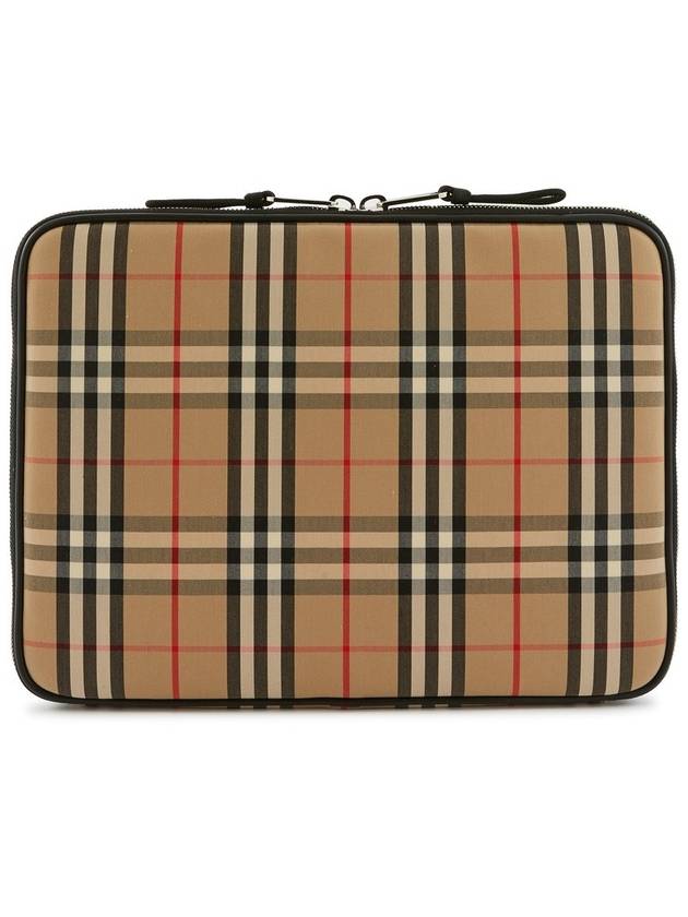 Logo Patch Check Clutch Laptop Case 8021190 - BURBERRY - BALAAN 3