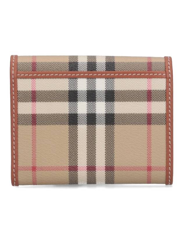 Check Half Wallet Beige - BURBERRY - BALAAN 4