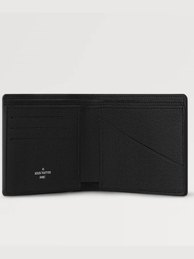 Multiple Taiga Leather Half Wallet Black - LOUIS VUITTON - BALAAN 7