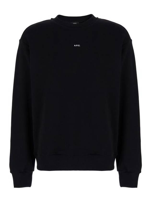 Boxy Micro Logo Sweatshirt Black - A.P.C. - BALAAN 1