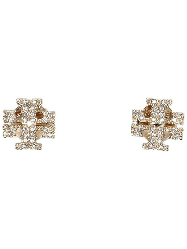 Crystal Logo Stud Earrings Gold - TORY BURCH - BALAAN 2