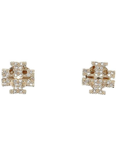 Crystal Logo Stud Earrings Gold - TORY BURCH - BALAAN 2