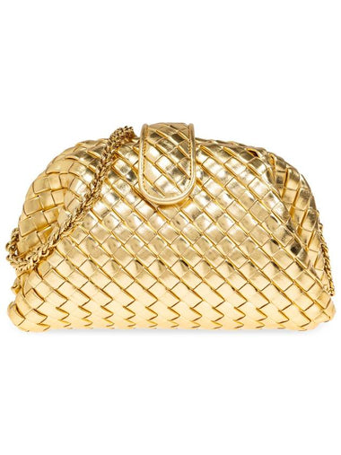 Bottega Veneta Small Lauren Shoulder Bag, Women's, Gold - BOTTEGA VENETA - BALAAN 1