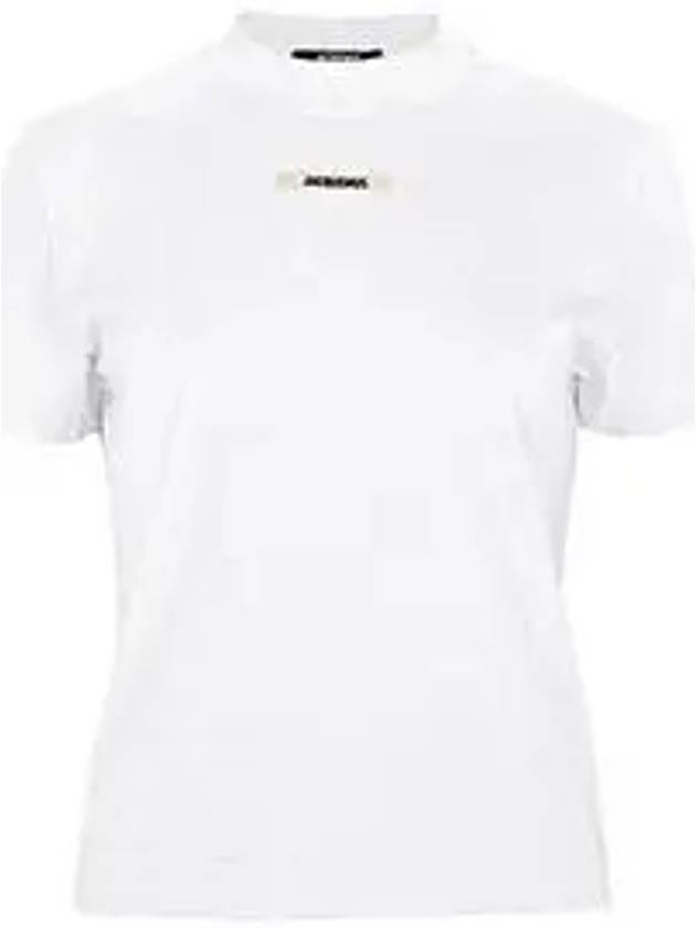 Le Gros Grain Short Sleeve T-Shirt White - JACQUEMUS - BALAAN 6