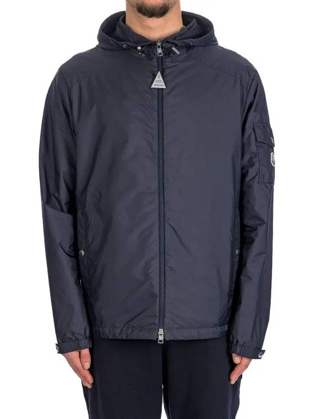 Etiache Rain Hooded Zip Up Blue - MONCLER - BALAAN 3