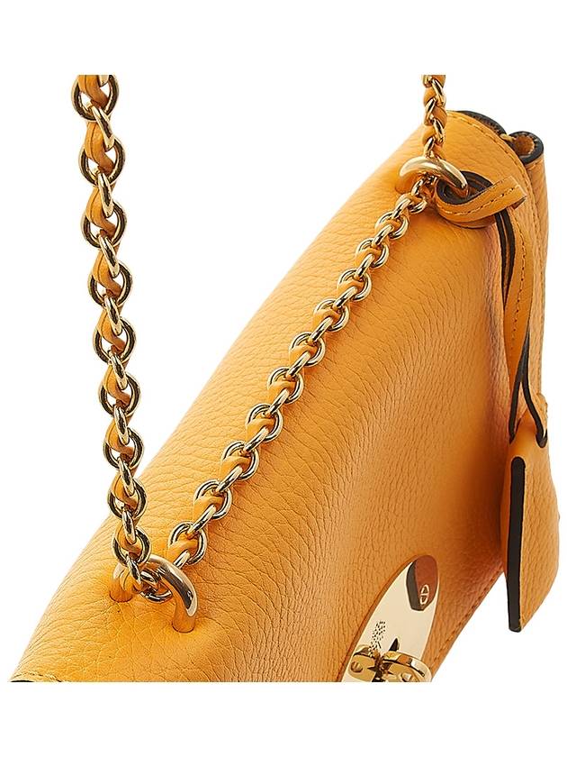 Lily Satchel Chain Leather Cross Bag Yellow - MULBERRY - BALAAN 8