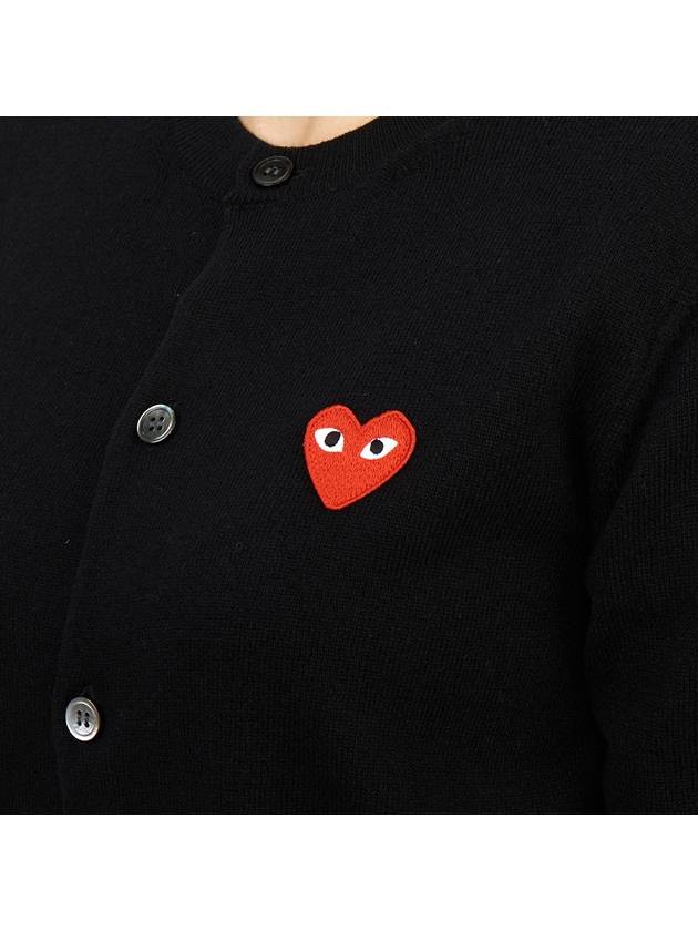 Red Heart Wappen Knit Cardigan Black - COMME DES GARCONS PLAY - BALAAN 8