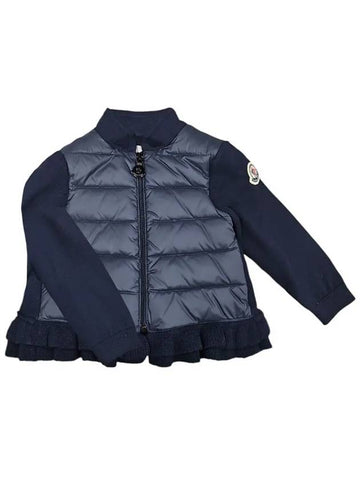 Ruffle knit padding girls dark blue 9451105 A9100 778 - MONCLER - BALAAN 1