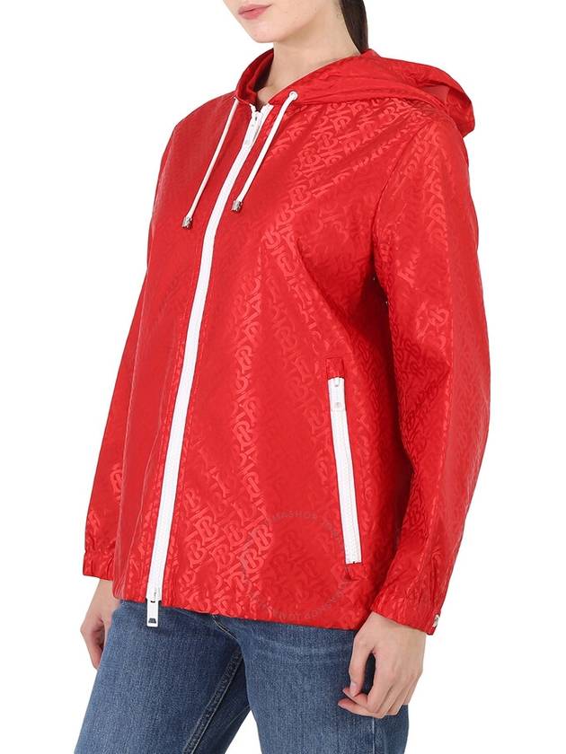 Women's Everton Pattern Hooded Jacket Red - BURBERRY - BALAAN 3