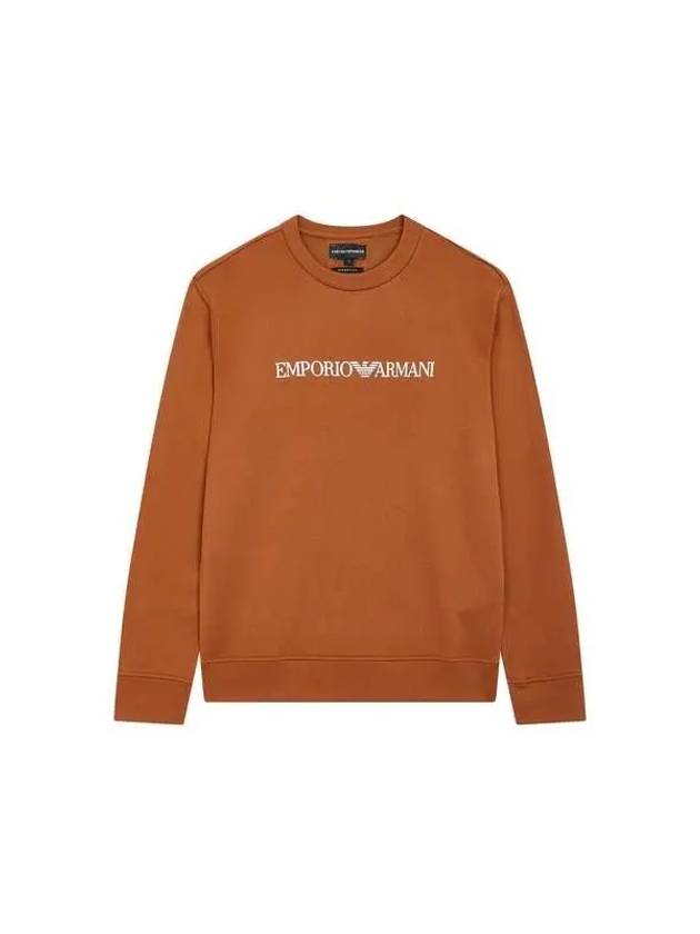 Men s Logo Point Crew Neck Sweatshirt Dark Orange 271656 - EMPORIO ARMANI - BALAAN 1