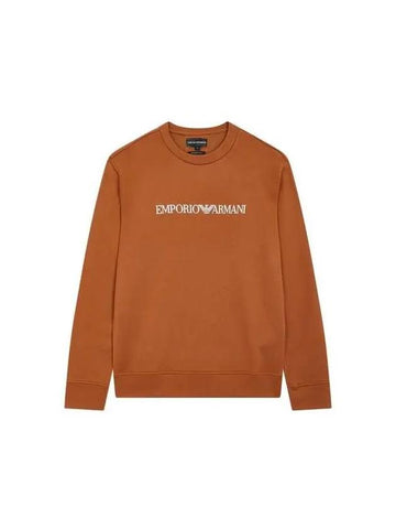 Men s Logo Point Crew Neck Sweatshirt Dark Orange 271656 - EMPORIO ARMANI - BALAAN 1