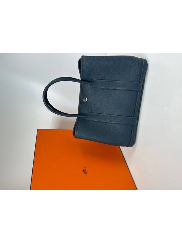 Garden Party 30 Tote Bag Bleu De Prusse - HERMES - BALAAN 7