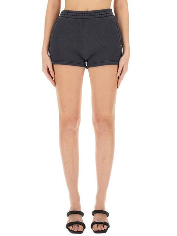 T By Alexander Wang Shorts With Logo - ALEXANDER WANG - BALAAN 1