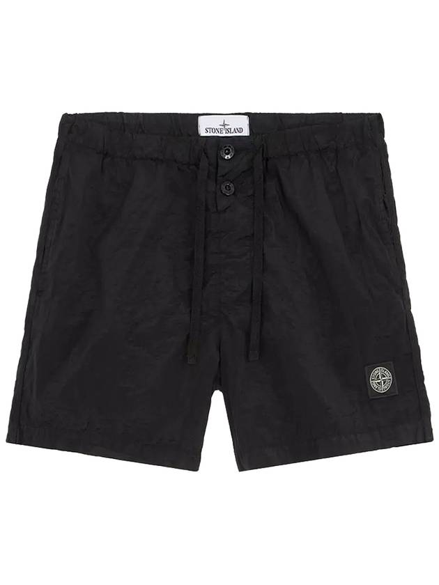 Patch Logo Nylon Swim Shorts Black - STONE ISLAND - BALAAN 2