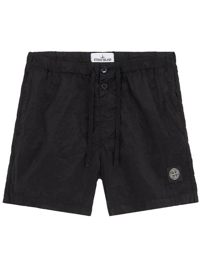 Patch Logo Nylon Swim Shorts Black - STONE ISLAND - BALAAN 2