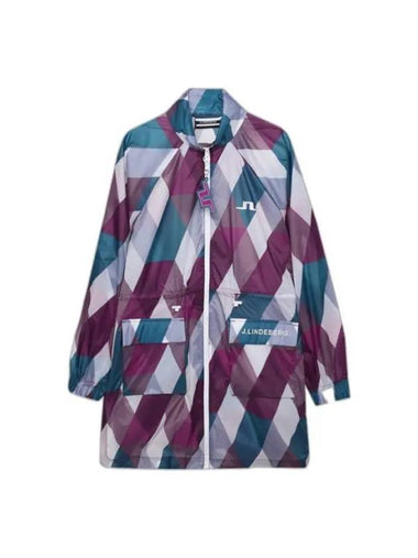 Eloise Golf Jacket Argyle GWOW06083 A020 ??Women's Eloise Argyle Golf Jacket - J.LINDEBERG - BALAAN 1