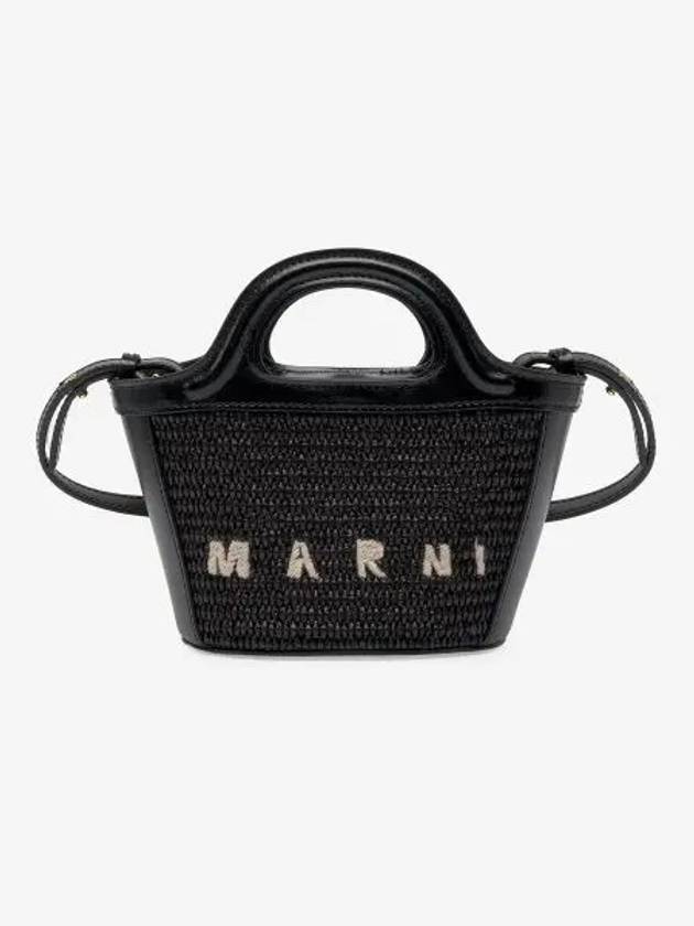 Rattan Micro Tropicalia Cross Bag Black - MARNI - BALAAN 2