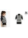 Argyle Pattern Collar Knit Sweater DE2WSW223BK - DUVIK - BALAAN 7