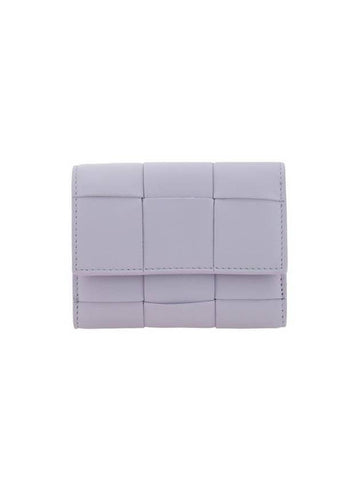 Cassette Tri-Fold Zipper Half Wallet Oyster - BOTTEGA VENETA - BALAAN 1