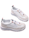 Women Vitello Calf Tech Runner Clear Sole Low Top Sneakers White - THOM BROWNE - BALAAN 6