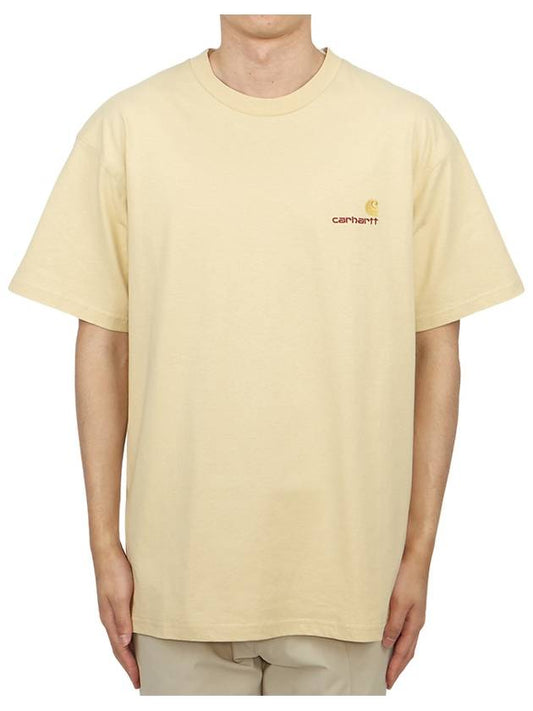 American Script Men s Short Sleeve T Shirt I029956 1YRXX - CARHARTT WIP - BALAAN 1