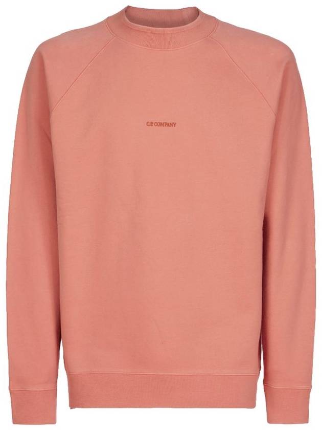 Diagonal Brushed Sweatshirt Pink - CP COMPANY - BALAAN 1