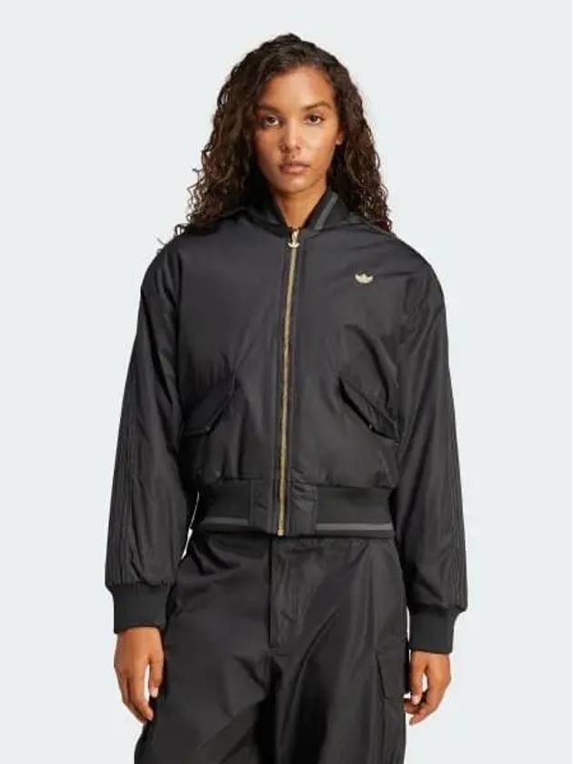 Oversized Bomber Jacket Black - ADIDAS - BALAAN 2