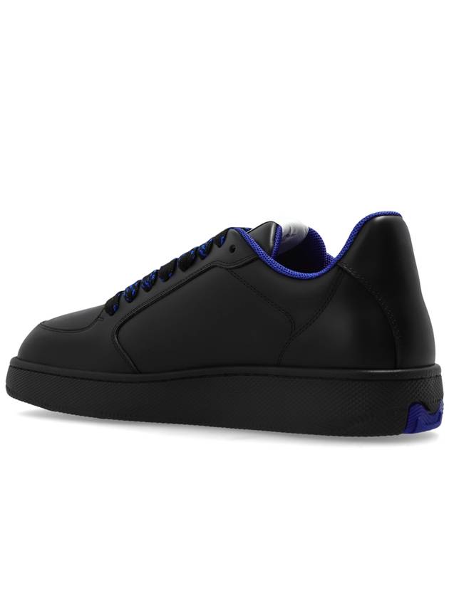 Stock Leather Low Top Sneakers Black - BURBERRY - BALAAN 6