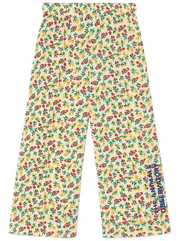 Kids Flower Pattern Pants Ivory S23064 221AA - THE ANIMALS OBSERVATORY - BALAAN 1