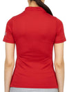Women's Golf Picket Logo Short Sleeve PK Shirt Red - HYDROGEN - BALAAN 5