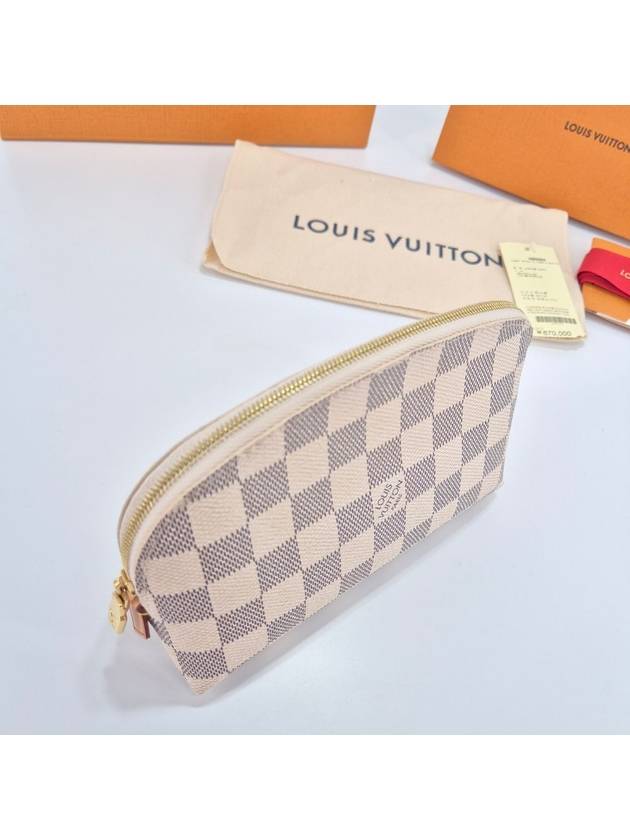 Damier Azur Cosmetic Pouch Bag - LOUIS VUITTON - BALAAN 5