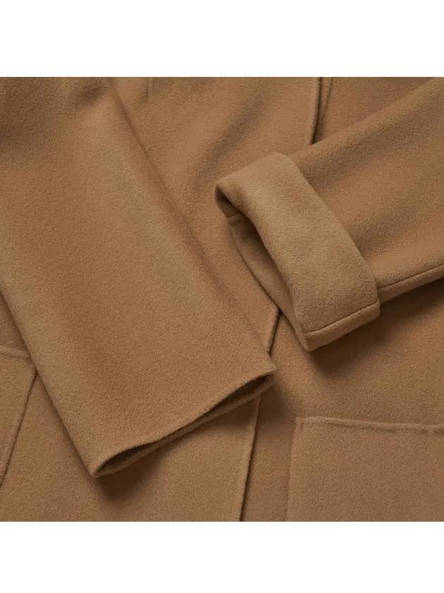 Robo Wrap Satin Wool Singe Coat Camel - MAX MARA - BALAAN 4