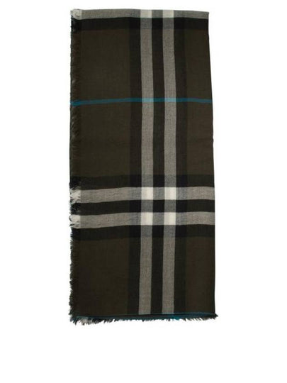 Check Wool Scarf Brown - BURBERRY - BALAAN 2