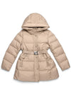 Doyou Know MC Women s Big Hood Collar Down Padded Belt Beige Half Jacket DO6242JK04 1 - DOYOUKNOWMC GOLF WEAR - BALAAN 1