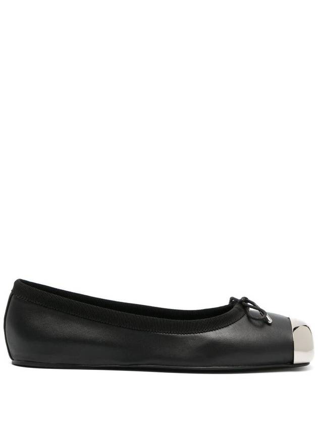 Alexander McQueen Black Nappa Ballerinas With Rounded Toe - ALEXANDER MCQUEEN - BALAAN 1