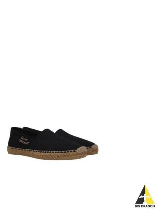 Logo Monogram Espadrilles Black - SAINT LAURENT - BALAAN 2