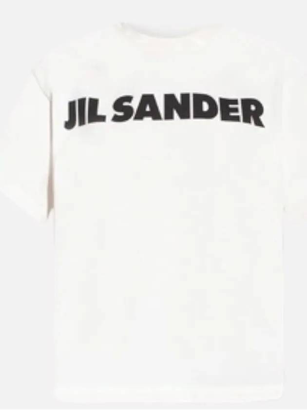 Logo Round Short Sleeve T-Shirt Natural - JIL SANDER - BALAAN 2