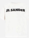 Logo Round Short Sleeve T-Shirt Natural - JIL SANDER - BALAAN 2