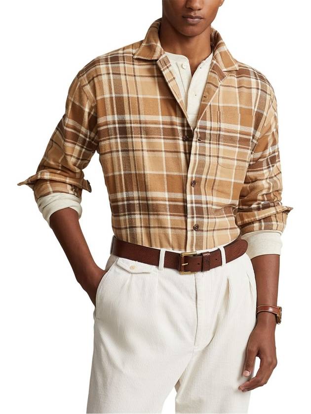 Plaid Brushed Cotton Shirt - POLO RALPH LAUREN - BALAAN 3