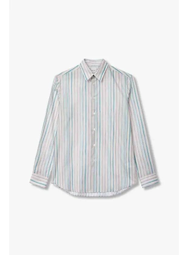 Striped pattern cotton shirt light blue - PAUL SMITH - BALAAN 1