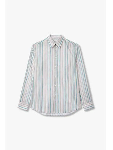 Striped pattern cotton shirt light blue - PAUL SMITH - BALAAN 1