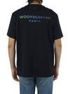 Gradient Embossed Back Logo Short Sleeve T-Shirt Black - WOOYOUNGMI - BALAAN 2