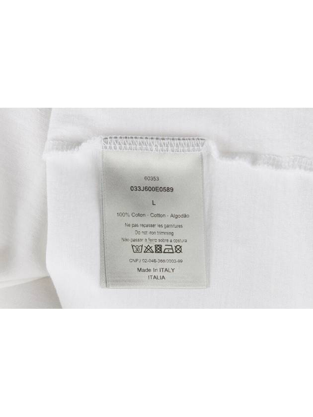 Terry embroidered logo short sleeve t shirt white L 100 - DIOR - BALAAN 8