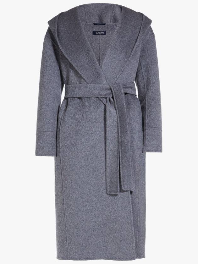 Max Mara DREAM Hooded Belted Coat 007 Gray 30 Cashmere Gibling - MAX MARA - BALAAN 1