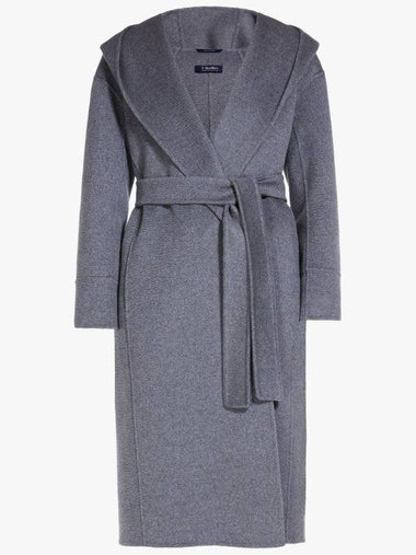 Dream Hooded Belted Single Coat Grey - MAX MARA - BALAAN 1