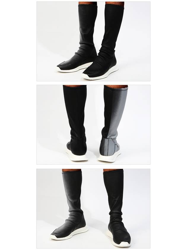 Men's Oblique Runner Stretch Chelsea Boots Black - RICK OWENS - BALAAN 4