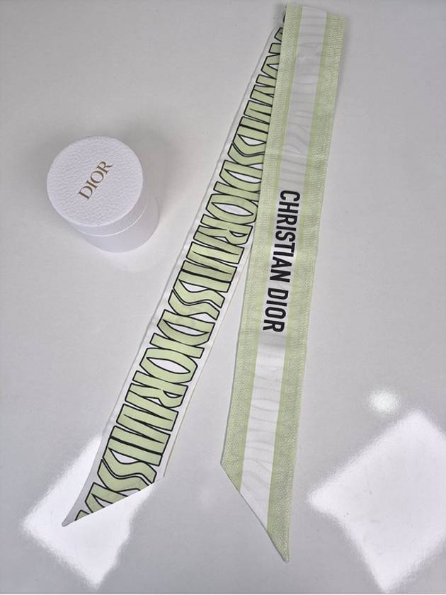 Miss Dior Allover Mitzah Silk Twill Scarf Green - DIOR - BALAAN 7