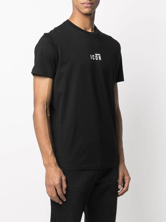 Men's Mini Icon Logo Short Sleeve T-Shirt Black - DSQUARED2 - BALAAN 4